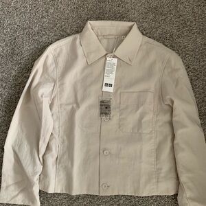 Uniqlo U Unisex Beige Button-Up Jacket